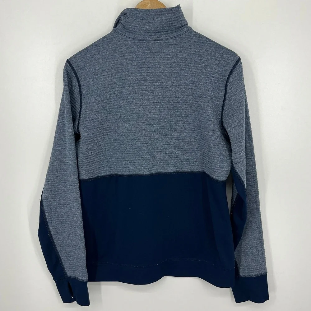 Adidas LA Galaxy Mens Large Quarter Zip Pullover Navy Blue Heathered MLS‎ Soccer